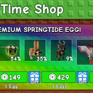50x PREMIUM SPRINGTIDE EGG - GROW A GARDEN