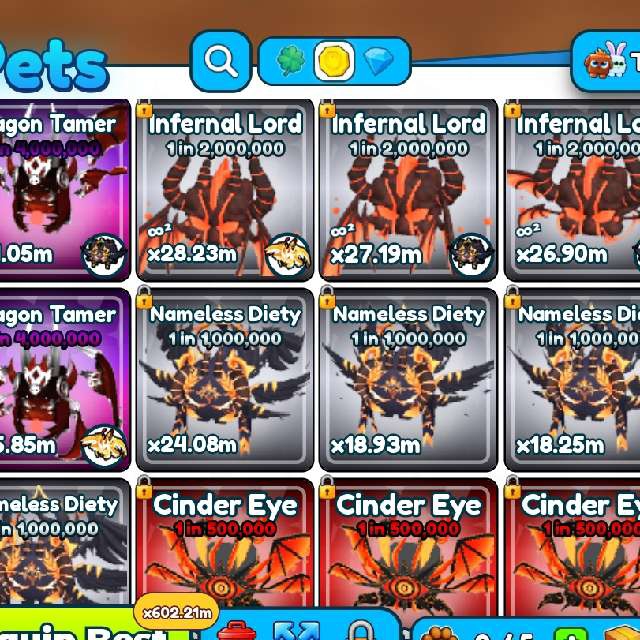30x SECRET PET + 10x (100M TAP POWER EACH GODLY PET) TAP SIMULATOR ...