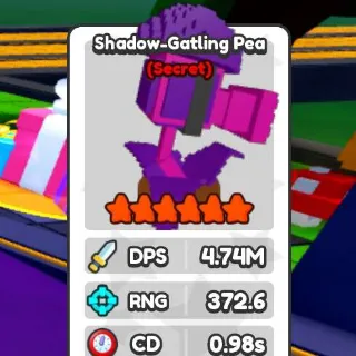 6 ⭐ Gatling Pea(SECRET)- MUTANT PLANT : BASE DEFENSE