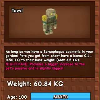 NIGHTMARE MUMMY 60KG - GROW A GARDEN