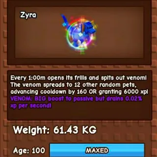 VENOM RAINBOW HATCH DILO 60KG - GROW A GARDEN