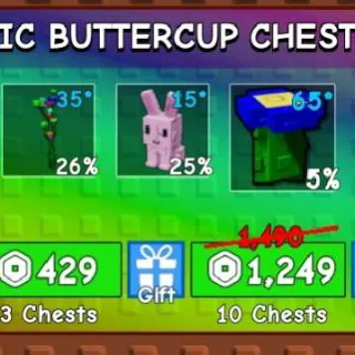50X EXOTIC BUTTERCUP CHEST - GROW A GARDEN