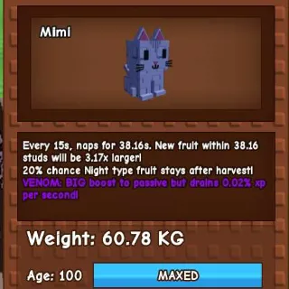 VENOM MOONCAT 60KG - GROW A GARDEN