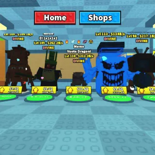 (100b-200b/s) 5x DIVINE PETS (All MAX TRAIT)  -  BREAK A BRAINROT EGG