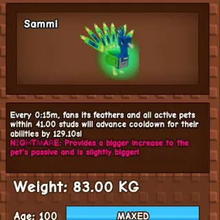 NIGHTMARE TITANIC PEACOCK 80KG - GROW A GARDEN