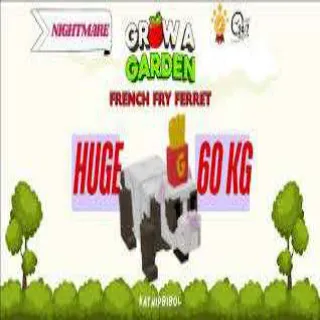 2X NIGHTMARE FERRET 60KG - GROW A GARDEN