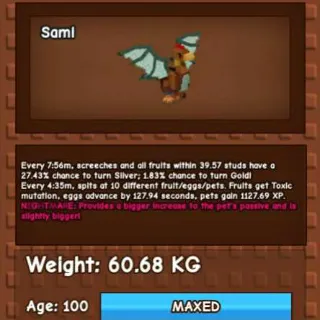 NIGHTMARE COCKATRICE 60KG - GROW A GARDEN