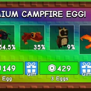 10X PREMIUM CAMPFIRE EGG - GROW A GARDEN
