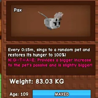 TITANIC NIGHTMARE MOTH 80KG - GROW A GARDEN