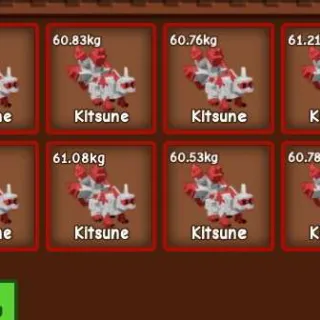 8X VENOM KITSUNE 60KG - GROW A GARDEN