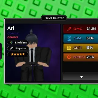 (6.3m DPS) Ari 5 ⭐ (GENIUS) DEFEAT ANIME RNG