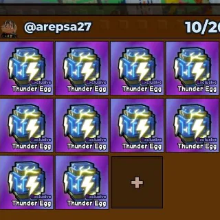 10x New Thunder Egg - Catch And Tame!