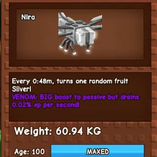 VENOM SILVER DRAGON 60KG - GROW A GARDEN