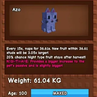 NIGHTMARE MOONCAT 60KG - GROW A GARDEN