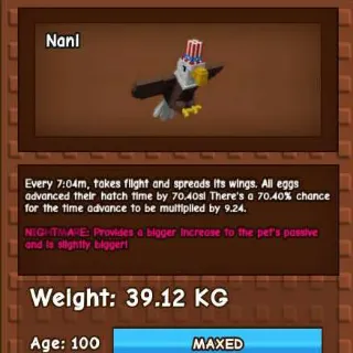 NIGHMARE BALD EAGLE 39KG