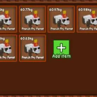 6X NIGHTMARE FERRET 60KG - GROW A GARDEN