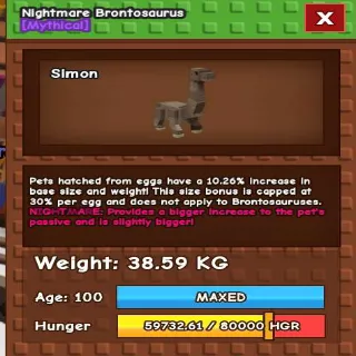 NIGHTMARE BRONTO 38KG