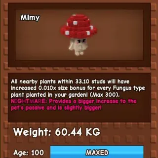 5X NIGHTMARE SHROOMIE 60KG - GROW A GARDEN