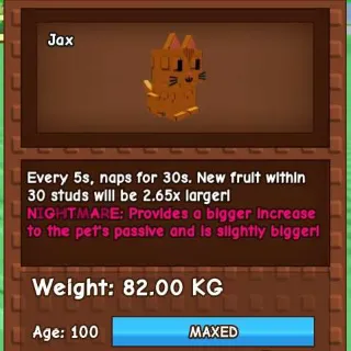 TITANIC NIGHTMARE ORANGE TABBY 80KG - GROW A GARDEN