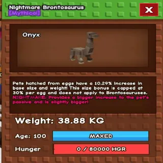 NIGHTMARE BRONTO 38KG (GAG)