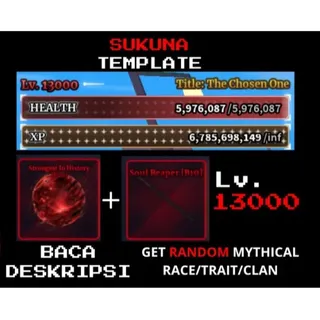 ⭕ACCOUNT LEVELE MAX (SUKUNA+ICHIGO) - SAILOR PIECE