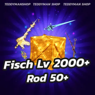 🐟 FISCH 🐟Level 2000 Max Level | Money 10M++ | Random Rod 50Rod++ | Unverified | Best Deal