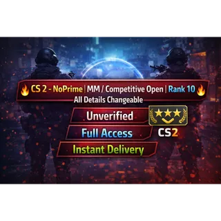 ⭕CS 2 - NoPrime | MM / Competitive Open | Rank 10 | All Details Changeable