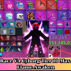 ✅Blox Fruit | Level 2800 Max. | Cyborg V4 Tier Max. | Sanguine art+Godhuman+CDK | Unverified Account