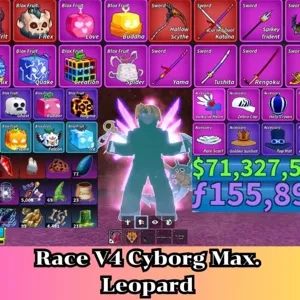 ✅Blox Fruit | Level 2800 Max. | Cyborg V4 Tier Max. | Sanguine art+Godhuman+CDK+Shark Anchor | Unverified Account