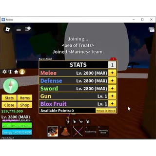 ⭕Blox Fruit|Lv 2800|Angel V4|2 Myth WP(Hollow Scythe,Cursed Dual Katana)+2 Myth Fruits (Gravity,Shadow)|TakeMail|