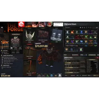 28⬛The Forge Lv61🪙73k DemonxOrc Race🪽 Magmaite -Magma Pickaxe Eye Ore -Long Sword+1 Titanium..................