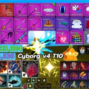 Blox Fruit | Level 2800 | RACE CYBORG V4 FULL GEAR | Sanguine Art | Awaken Light | Cursed Dual Katana …