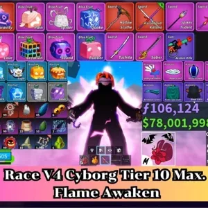 Blox Fruit | Level 2800 Max. | Cyborg V4 Tier Max. | Sanguine art+Godhuman+CDK | Unverified Account