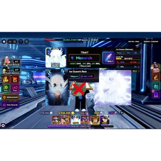 ⭕Anime Vanguards Ice Queen(Vanguard)Monarch+Ice Queen Rest Jack of All +See picture ✔️