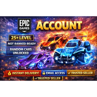 ⭕Epic Games Account | 25+ Level | Not Ranked Ready | Random Cars Unlocked | Email Access | Instant Delivery | Trusted Seller