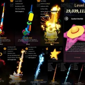 ✅Fisch🐠|Level 785 19,039,111 C$ [Starshell Rod] [Beach Ball Rod][Floatie Rod] [Lemonade Serenade]…