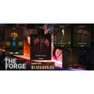 Demonic + Magma + Arcane Pickaxe