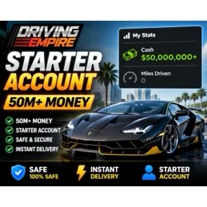 ⭕Driving Empire 50M+ Money Account | Clean Starter | Cheap & Fast