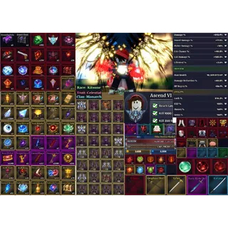 ⭕Sailor Piece🗡️ | Strongest V2,Saber Alter,Blessed Maiden | Race:Kitsune | Trait:Celestial | Ascend VI | Damage 513%++