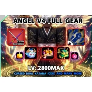 ⭕🔱 [MAX LEVEL] BLOX FRUITS - Angel V4 FULL GEAR 🔱 Ultimate Account | Cursed Dual Katana (CDK) | Godly Items