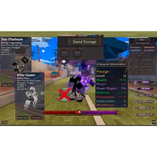 ⭕Bizarre Lineage 🏹ID(2) Prestige1 Lv.12 Stand(2) Star Platinum,Killer Queen +See picture ✔️