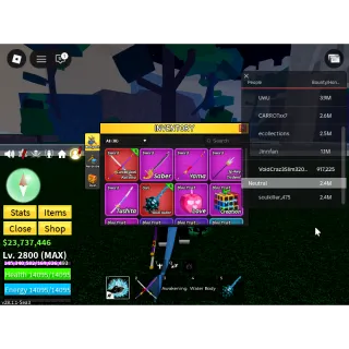 LV2800+God+CDK+SG Full Gear Race Shark V4 |Unverified Account|Blox Fruits