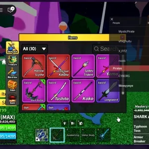 LV2800+Godhuman+CDK+SG+6 Race V4 Full Gear + Shark Anchor + Gravity Inven…..