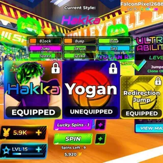 ⛔ | Volleyball Legends | Hakka | Yogan | Redirection Jump | LuckySpin 1 | Unverified Account | 