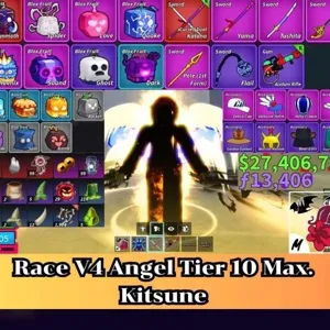 ✅Blox Fruit | Level 2800 Max. | Angel V4 Tier Max. | Sanguine art+Godhuman+CDK | Unverified Account