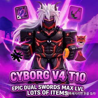 ⭕Blox Fruits - Level 2800 Race Cyborg V4 Full Gear | Cursed Dual Katana (CDK) and many more ⭐Random shark anchor