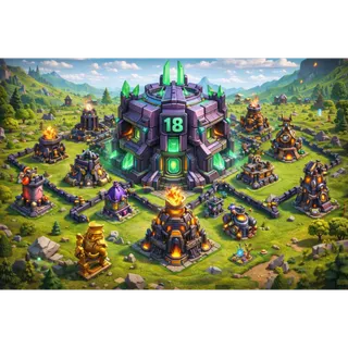 ⭕✓ EXP- 182➤TH18 MAX➤TH18 GOOD HERO || HEROS- 78-97-60-75-35 ➤14 EPIC EQUIPMENT ➤5x MAX || NC- FREE➤ MADEL- 923➤LOTS OF SKINS