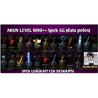 🔻ACCOUNT LEVEL 1000+ GG SPECS