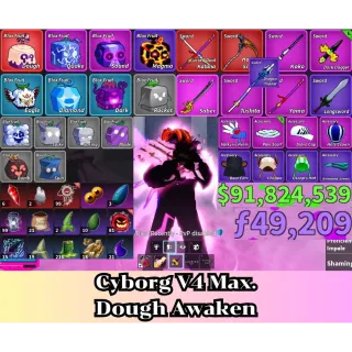 Blox Fruit | Level 2800 Max. | Cyborg V4 Tier Max. | Sanguine art+Godhuman+CDK | Unverified Account