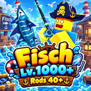 ✴️[Instant ]✅FISCH] Lv. 1000+ Starter | 40+ Rods | Random C$ Cash